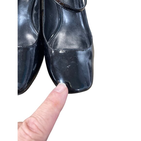 Kate Spade NY  Wms Black Patent Leather Mary Jane Heels Glitter Heel SKU 9708 main image 10